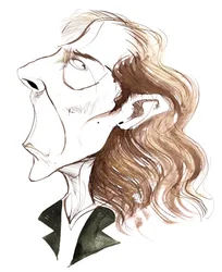Emmanuel Nunes, Portuguese composer; caricature